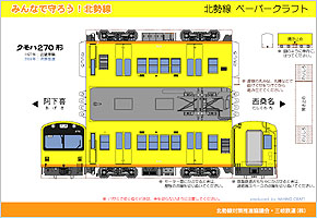 北勢線ペーパークラフト（クモハ270形）