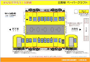 北勢線ペーパークラフト（サハ140形）