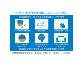 公共交通機関の利用についてのお願い